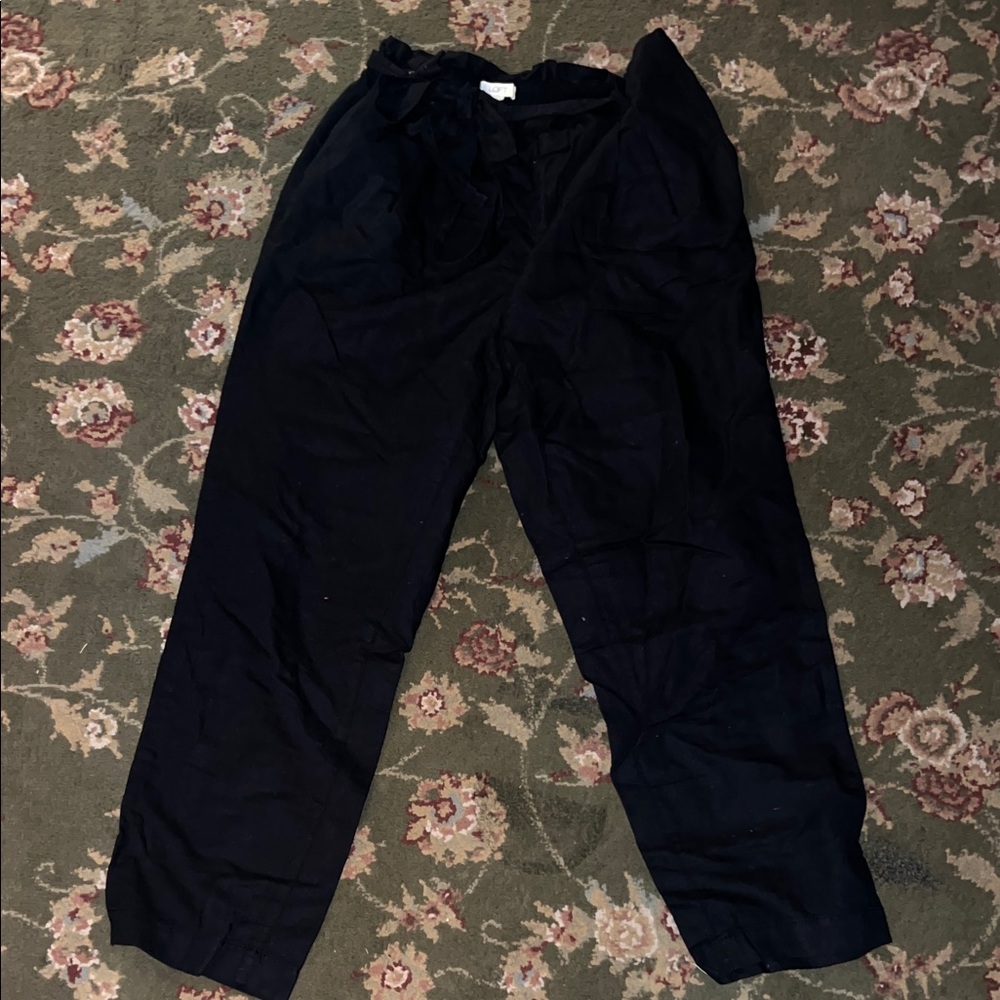 LOFT Black Women's Drawstring Trousers
